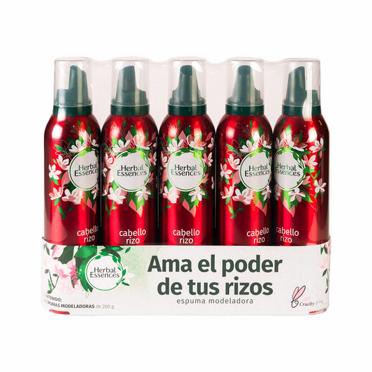 Espuma Modeladora Herbal Essences Cabello Rizo 5 pzas de 200 g