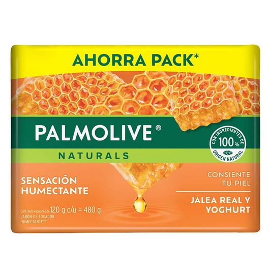 Jabón de Tocador Palmolive Naturals Jalea Real y Yoghurt 4x120g